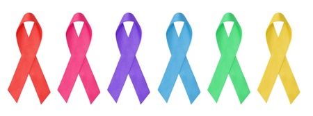 collection of awareness ribbonsの写真素材