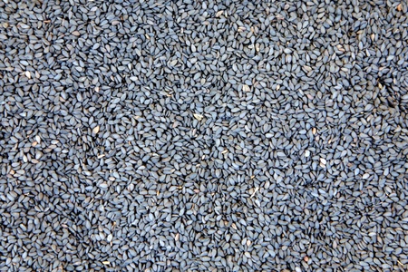Black sesame seeds - close up  patternの写真素材