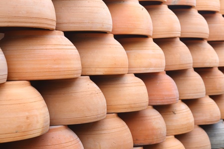 Pottery Cylinder pattern backgroundの写真素材