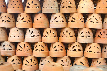 A Pottery vase pattern backgroundの写真素材