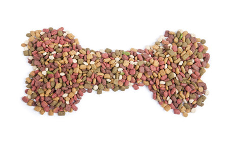 food dog bond shape on white