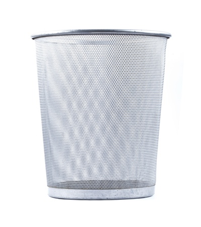 Empty wire metal bin on white background 
の写真素材