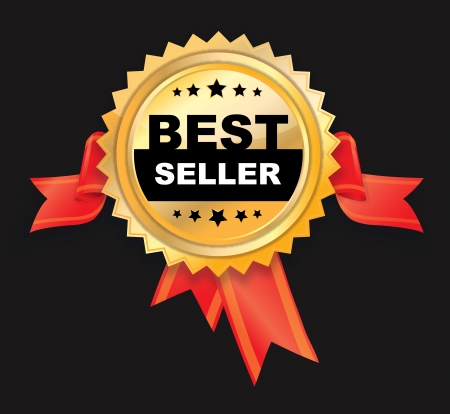 best seller illustration on dark background の写真素材