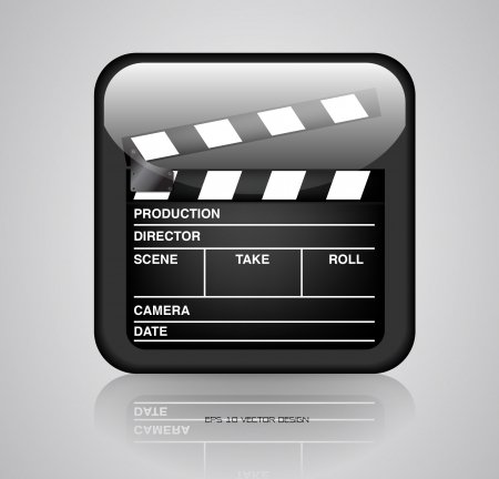 app, Clapper Board icons design のイラスト素材