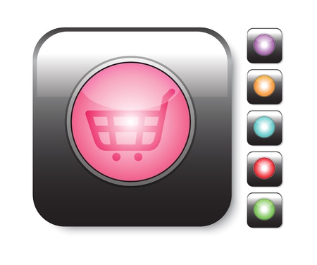 shopping icons on white background.のイラスト素材