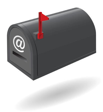The mailbox with the flag raised  Vector illustration  のイラスト素材