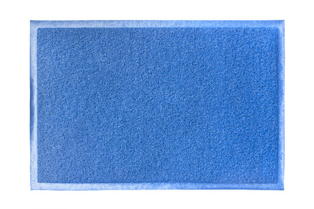 blue carpet isolated on white の写真素材