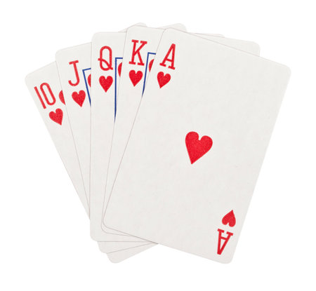 Playing cards, isolated on white background 