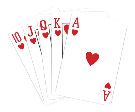 Playing cards, isolated on white background のイラスト素材