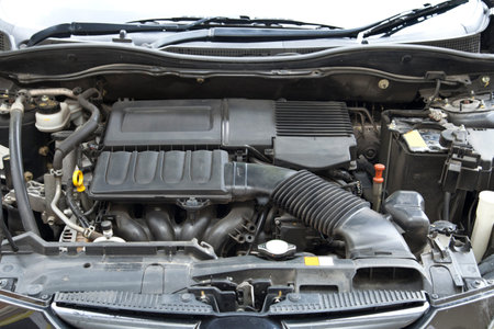 used car engine front view