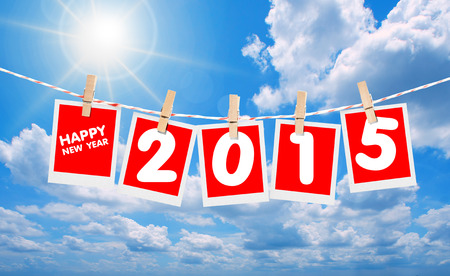Happy New Year  2015 on photosの写真素材