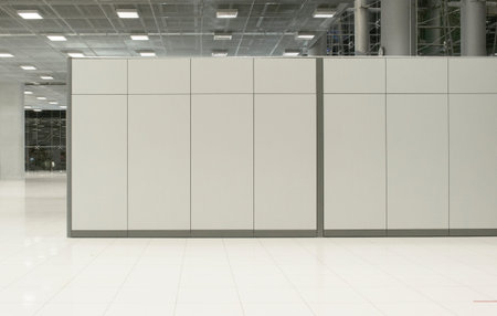 Gallery Interior with empty  partition  background