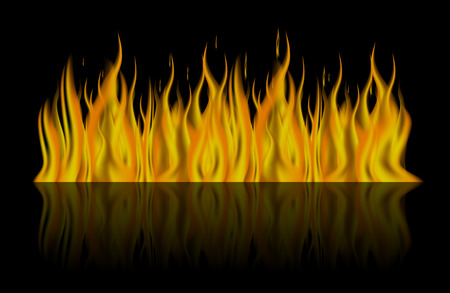 Fire on dark  background .のイラスト素材