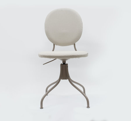 white chair on white backgroundの写真素材
