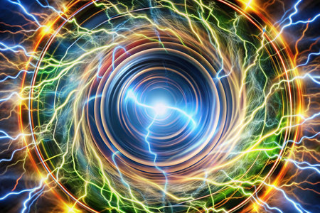 Abstract swirling vortex of energyの素材