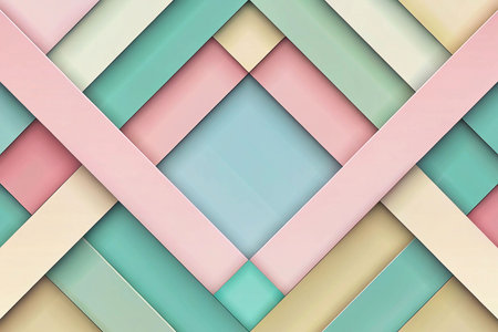 Pastel geometric pattern background with intersecting linesの素材