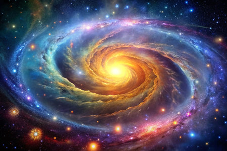 Spiral Galaxy in Cosmic Spaceの素材