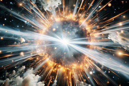 Cosmic explosion, starburst, nebula, spaceの素材