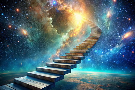 Spiral Stairway to Heaven, Cosmic Galaxy Backgroundの素材