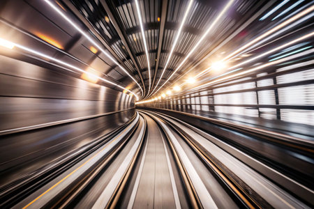 Urban tunnel transit motion blurの素材