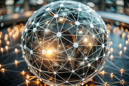 Global Network Sphere in Urban Settingの素材