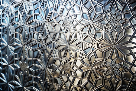 Intricate metal pattern, abstract design, geometric shapes, Islamic artの素材