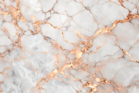 Luxurious white marble surface with gold veinsの素材