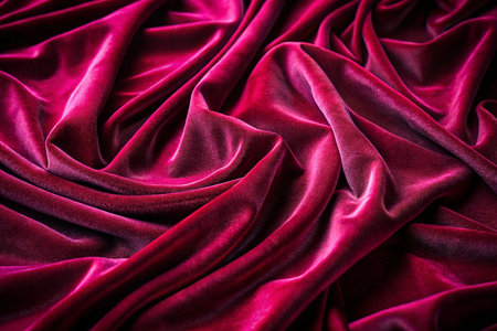 Luxurious burgundy velvet fabric drapesの素材