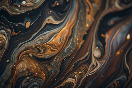 Abstract liquid swirl design, dark colors, intricate patternsの素材