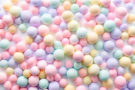 Pastel colored spheres background.の素材