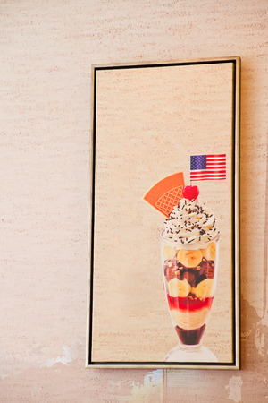 wall banner boardの写真素材