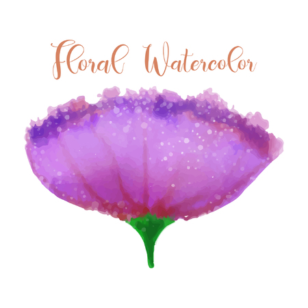 Flower watercolor design element. Watercolor floral vector artのイラスト素材