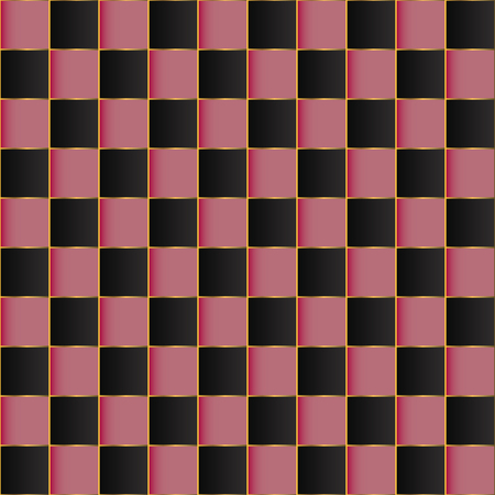 Rose gold mosaic geometric abstract background. Modern mosaic wallpaper in rose gold and blackのイラスト素材