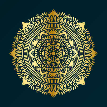 vector mandala line art template gradient illustrationのイラスト素材
