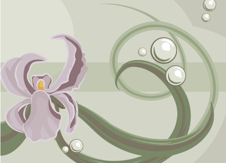 Orchid background design elementのイラスト素材