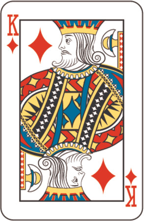 King of diamonds from deck of playing cardsのイラスト素材