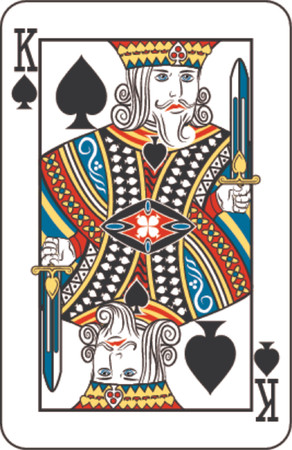 King of spades from deck of playing cardsのイラスト素材