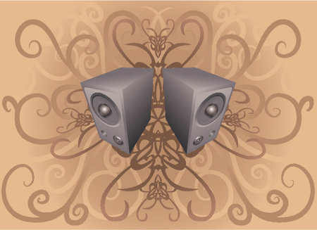  speakers on backgroundのイラスト素材