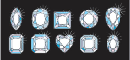 Diamond Cuts and shapesのイラスト素材