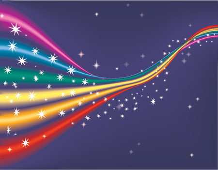 A rainbow background, all shading by blends, no meshes used.のイラスト素材