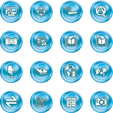 Internet or Computing Icon Set.  No meshes usedのイラスト素材