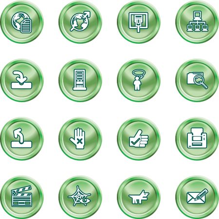 Website and Internet Icons. A set of shiny Website and Internet Iconsのイラスト素材