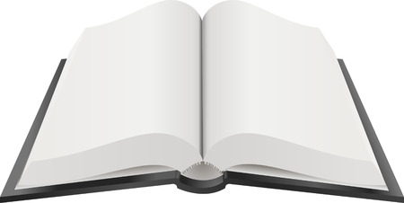 Open Book Illustration. A Vector illustration of an open book with blank pages のイラスト素材