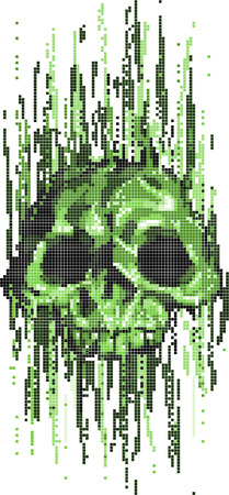 computer virus skull concept vector illustrationのイラスト素材
