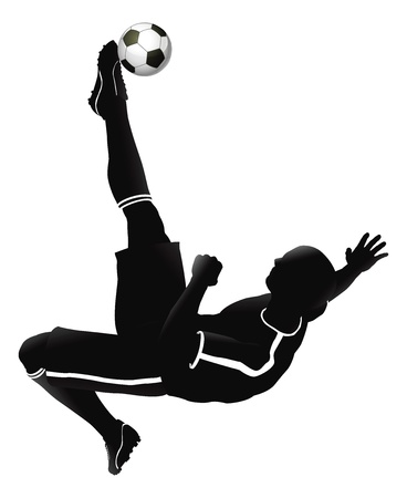Very high quality detailed soccer football player illustration.のイラスト素材