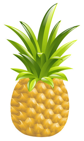 Illustration of a pineapple icon illustrationのイラスト素材