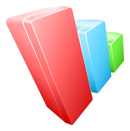 Illustration of business finance bar chart graphのイラスト素材