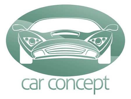 An abstract illustration of a luxury sports car circle concept designのイラスト素材