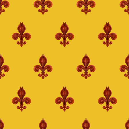 A seamles background featuring a pattern of fleur se lisのイラスト素材