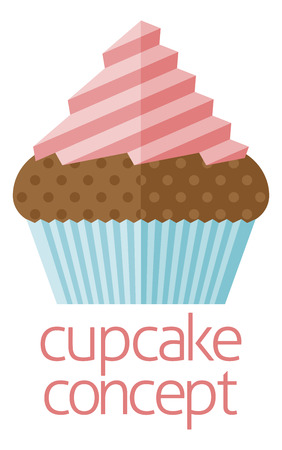 Cupcake concept design of a stylised cup cake or fairy cakeのイラスト素材
